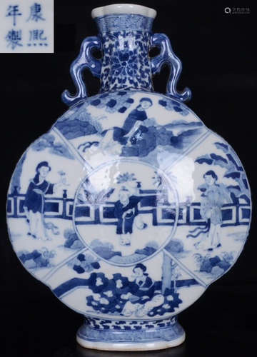 KANGXINIANZHI MARK BLUE&WHITE GLAZE VASE