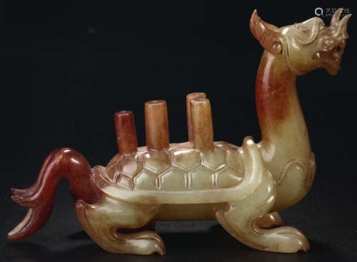 HETIAN JADE INCENSE HOLDER SHAPED WITH TORTOISE
