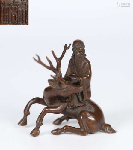 COPPER INCENSE HOLDER SHAPED WITH FIGURE