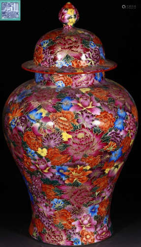 DAQINGQIANLONGNIANZHI MARK ENAMELED GLAZE JAR