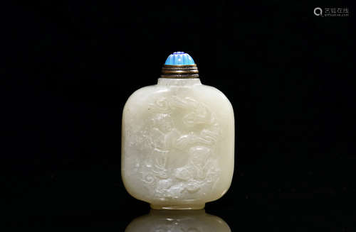 WHITE JADE SNUFF BOTTLE