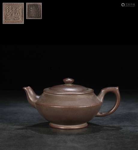 YIXING ZISHA COMPRESSED TEAPOT