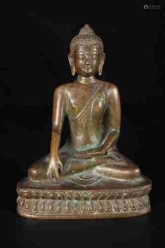 A CHINESE BIG BRONZE BUDDHA STATUE