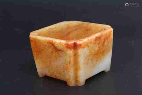 A CHINESE HETIAN JADE CUP, QING DYNASTY