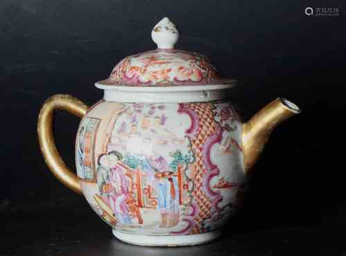 A CHINESE FAMILLE ROSE PORCELAIN TEAPOT, QIANLONG PERIOD