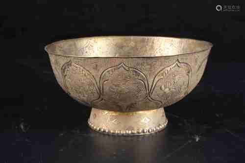 A CHINESE GILT SILVER BOWL