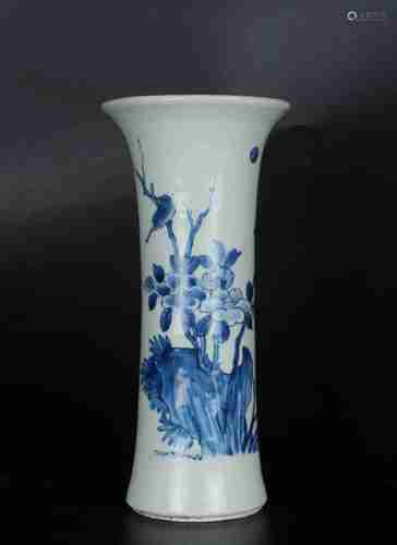 A CHINESE BLUE AND WHITE PORCELAIN VESSEL, SHUNZHI PERIOD