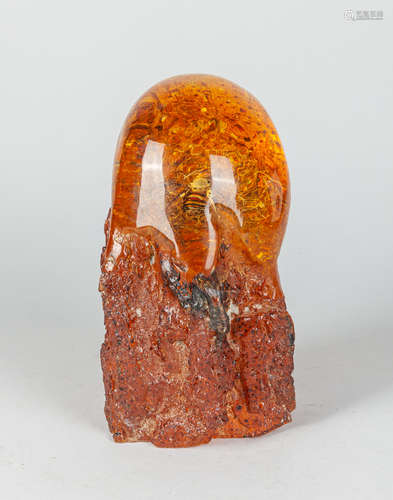 Large Art Deco Amber Like Sculpture