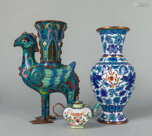 Set of Chinese Export Cloisonne Items