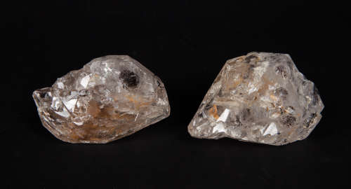 Set of Two Crystal Sculptures