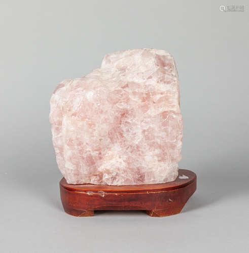 Fine Rose Quartz Crystal Sculpture Lamp