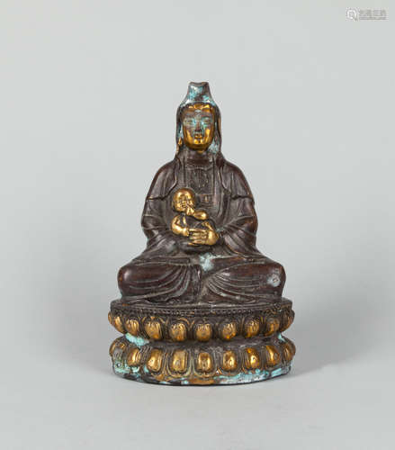 Chinese Bronze Kuanyin