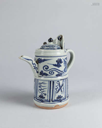 Chinese Export Blue White Porcelain Ewer