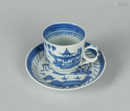 Chinese Export Blue White Porcelain Tea Cup