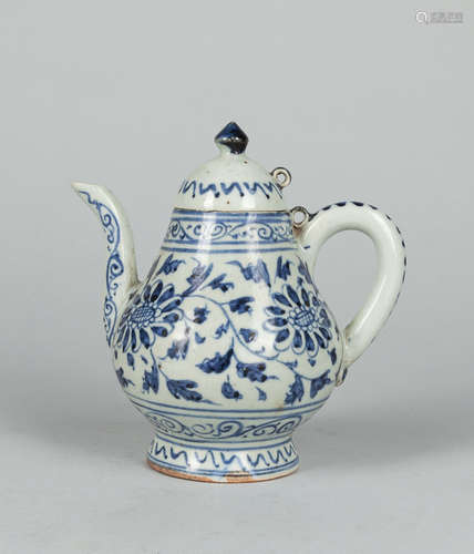 Chinese Export Blue White Porcelain Ewer