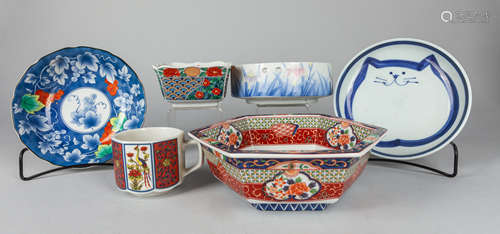 Set Japanese Decoration Imari Porcelain Wares