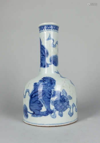 Chinese Export Blue & White Porcelain Vase