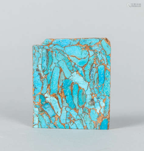 Kingman Turquoise Slab with 24k Gold Leaf