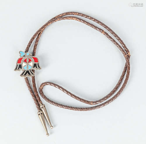 Vintage Native American Zuni Thunderbird Bolo