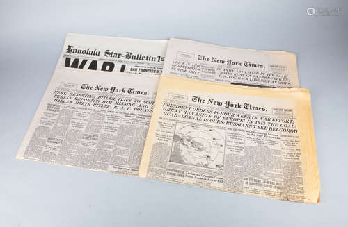 Set of Old New York Times Newspaper