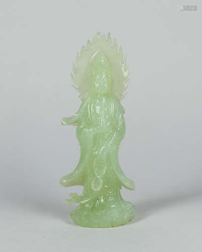 Chinese Translucent Jade Carving of Kuanyin