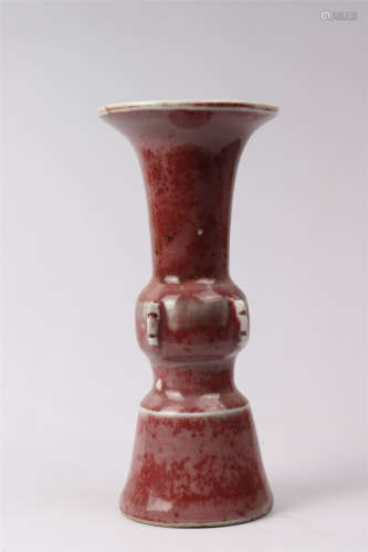 炉钧釉花觚 A Robin glazed gu vase