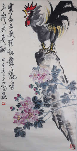 中国书画 雄鸡图 A Chinese painting with chicken