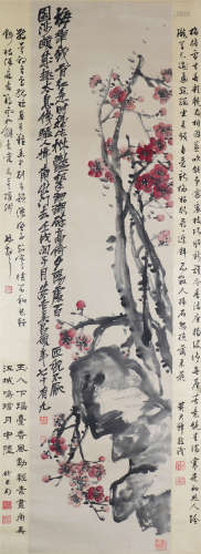 中国书画 梅花 A Chinese plum blossom painting