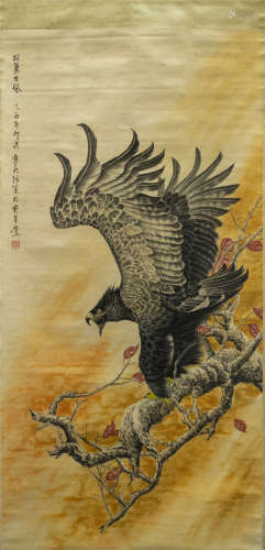 中国书画 鹰 A Chinese painting of an eagle