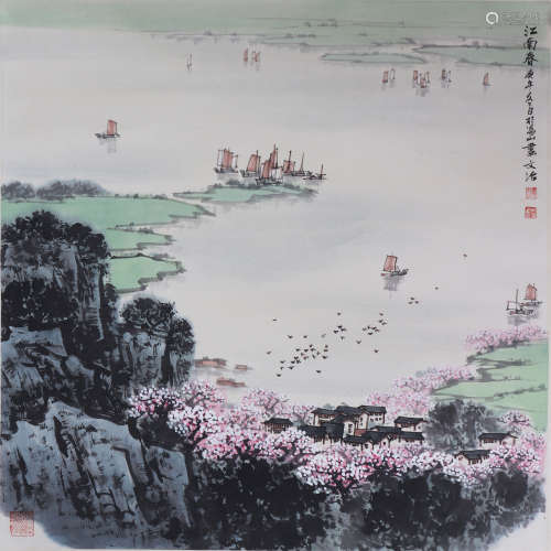 中国书画 江南春 A Chinese painting Jiang Nanchun
