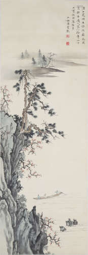 中国书画 山水人物 A Chinese painting of landscape and figure