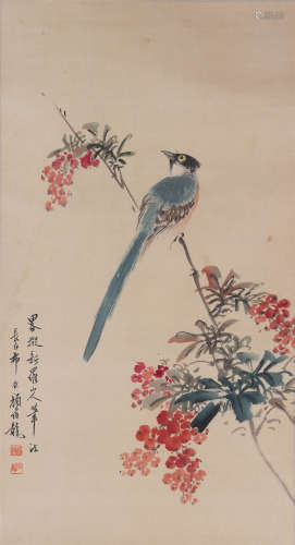中国书画 花鸟 A Chinese bird and flower painting