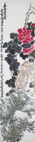 中国书画 花卉 A Chinese flower painting