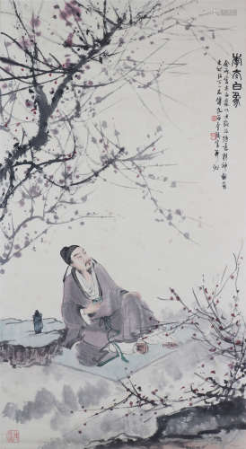 中国书画 纸本人物 A Chinese painting of figures