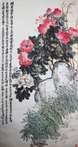 中国书画 花卉 A Chinese flower painting