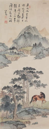 中国书画 山水画 A Chinese landscape painting