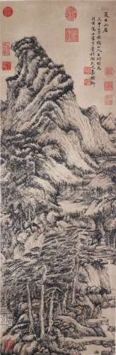 中国书画 夏日山居图 A Chinese landscape painting