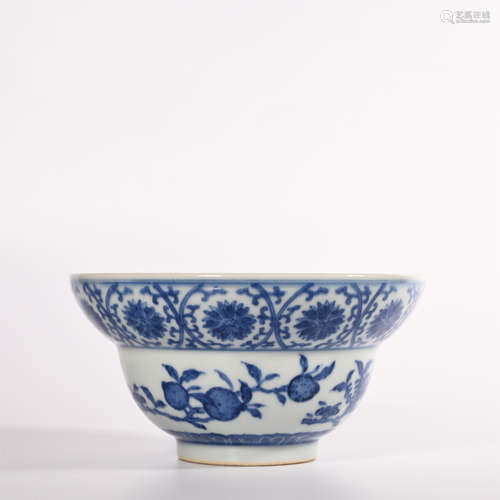 Qing Qianlong blue and white bowl