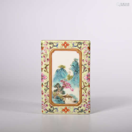 Qing Dynasty Qianlong pastel penholder