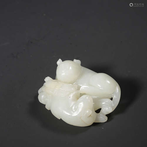 A White Jade Carved Ornament