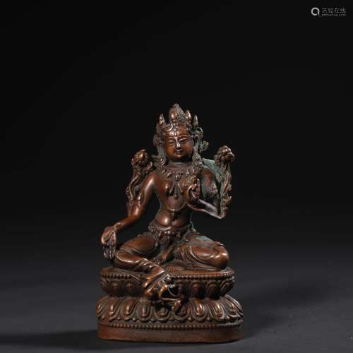 A Bronze Seated Tara Statue