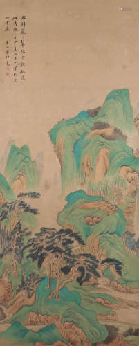A Chinese LandscapePainting Scroll, Dong Bangda Mark