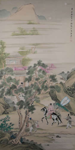A Chinese LandscapePainting Scroll, Yan Shaoxiang Mark