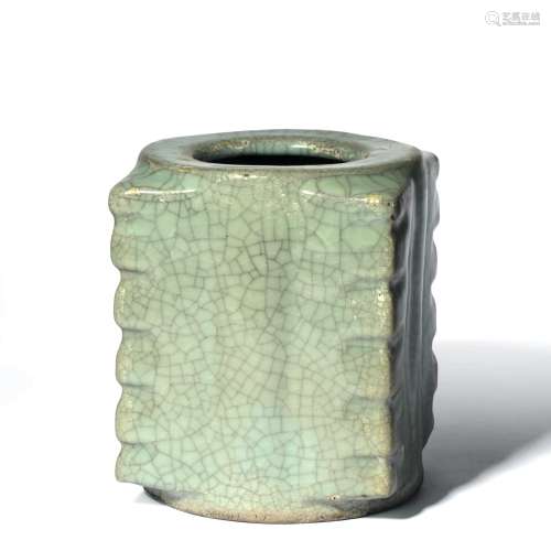 An Imitation Ge Glaze Porcelain Cong-type Vase