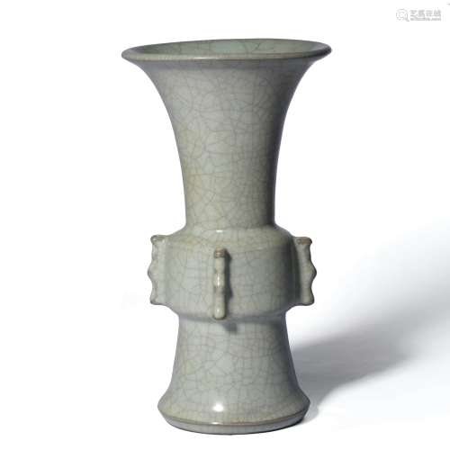 An Imitation Official Glaze Porcelain Beaker Vase