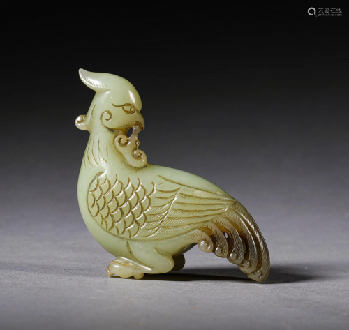 A CHINESE VINTAGE HEIAO ZILIAO ROOSTER FIGURINE