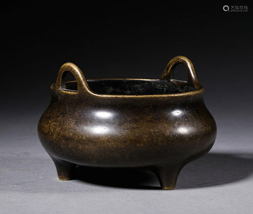 A CHINESE VINTAGE BRONZE INCENSE BURNER