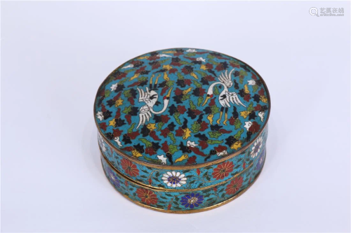 A CLOISONNE INCENSE CONTAINER