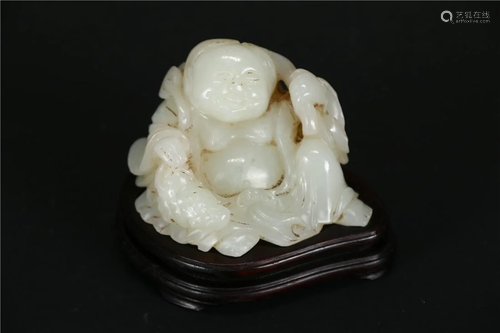 A HETIAN JADE DISPLAY ITEM