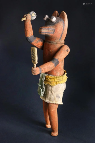 A Hopi Walking Wolf Kachina depicting Kweo